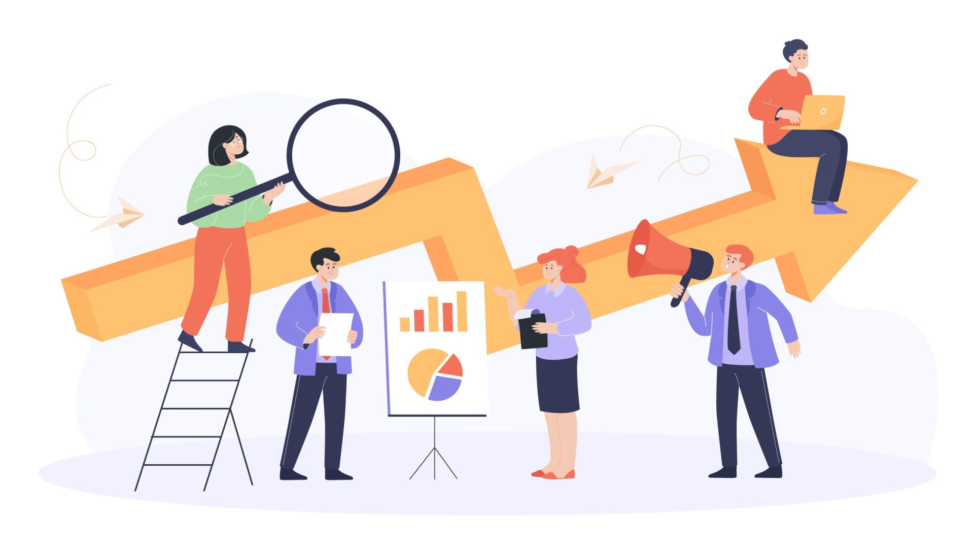 Business people working together on project